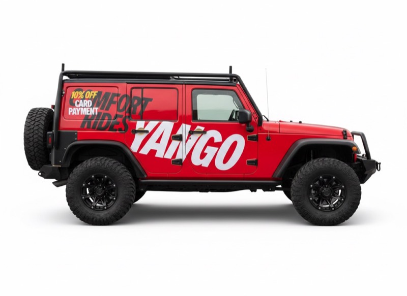 Yango Vehicle Branding Vehicle Branding project by Pixel House in Namibia