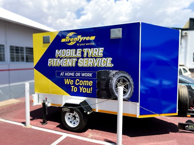 TrenTyre Trailer Branding Vehicle Branding project by Pixel House in Namibia